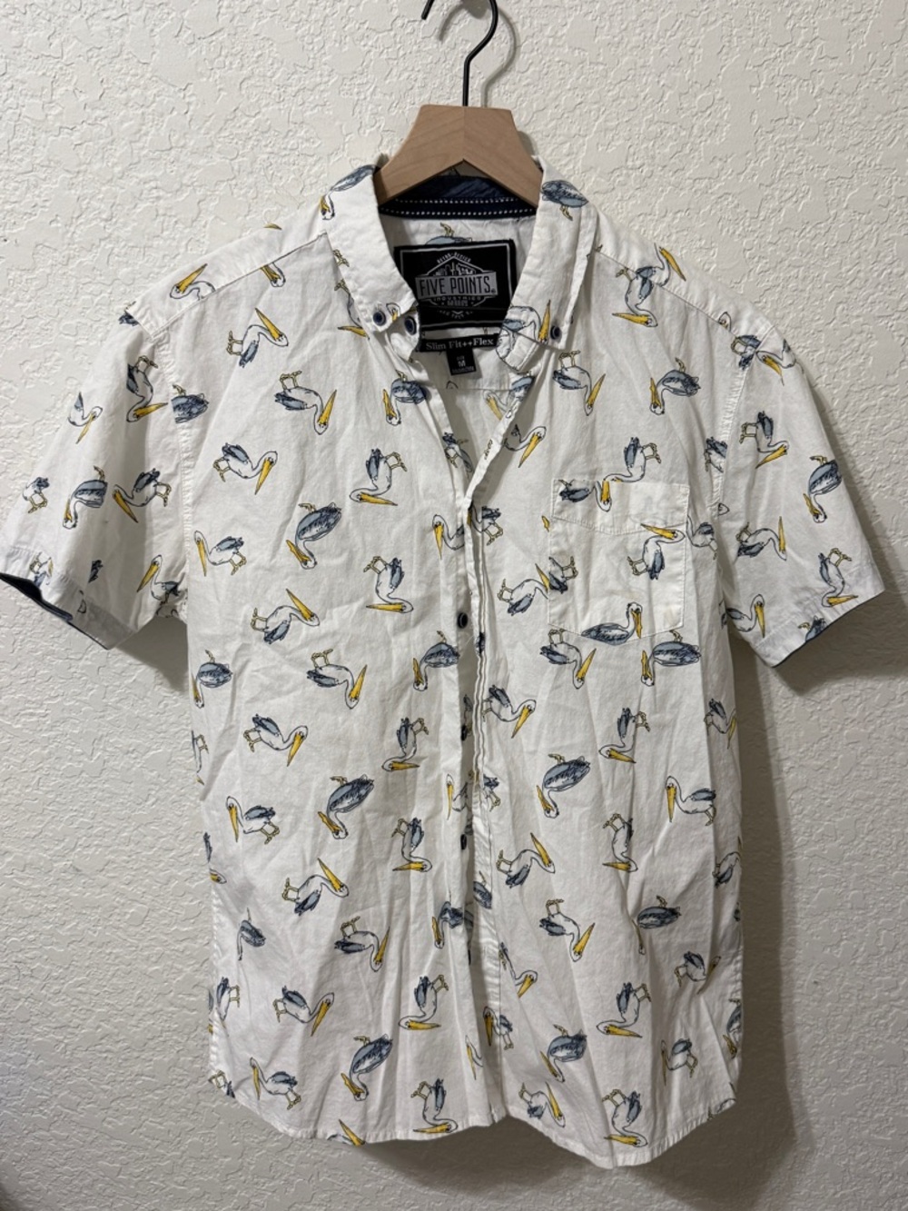 Five Points Pelican Print Button Up Shirt